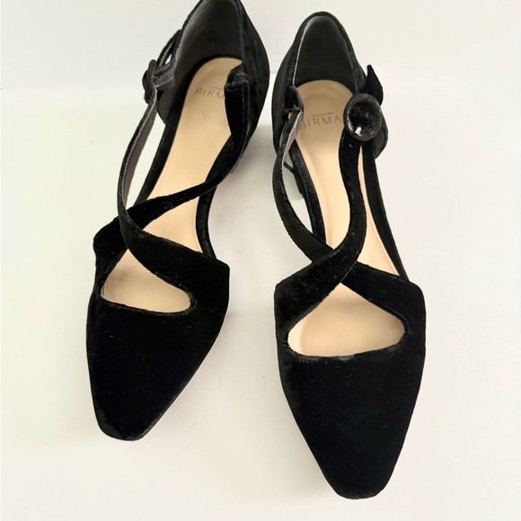 Alexandre Birman Florence Velvet Pump Strappy Kitten Heel Preppy Classic Size 37 - Picture 2 of 8